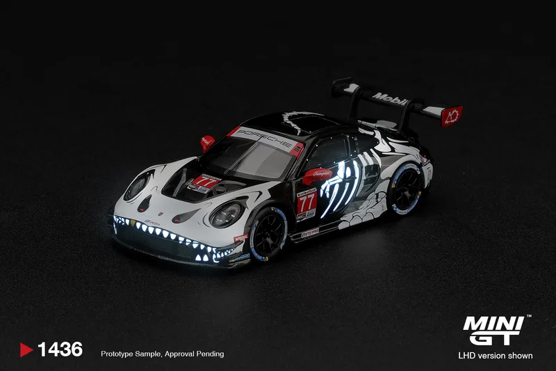 Porsche 911 GT3 R (992) #77 AO Racing "Skeleton Rexy" 2026 IMSA Petit Le Mans / Blister Packaging