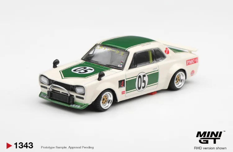 Nissan Skyline LB-WORKS "HAKOSUKA" White / Green / Blister Packaging