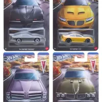 Coleção C/ 4 Minis Pontiac Series - 1/64 - Hot Wheels Silver